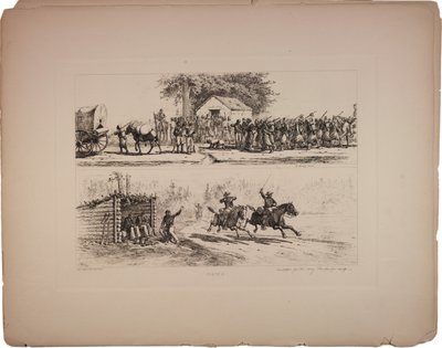 A thirsty crowd at the old spring house by Edwin Austin Forbes